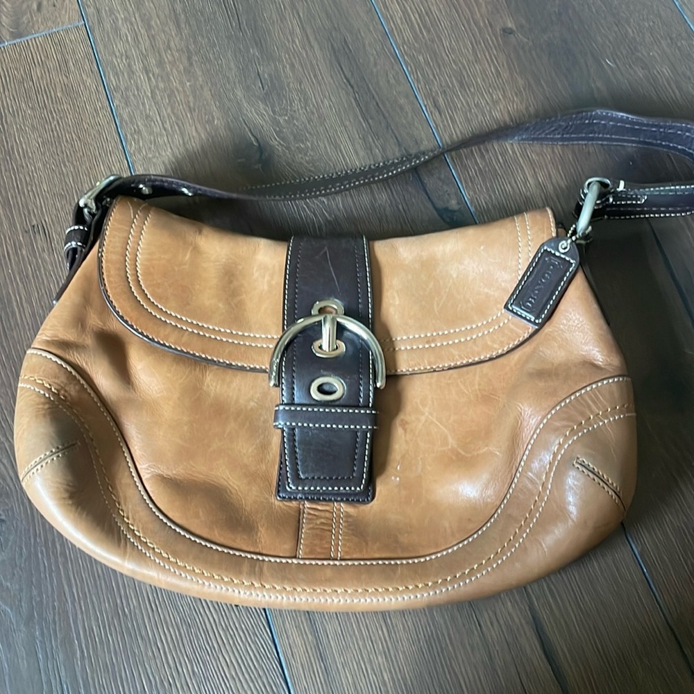 Coach leather hobo bag